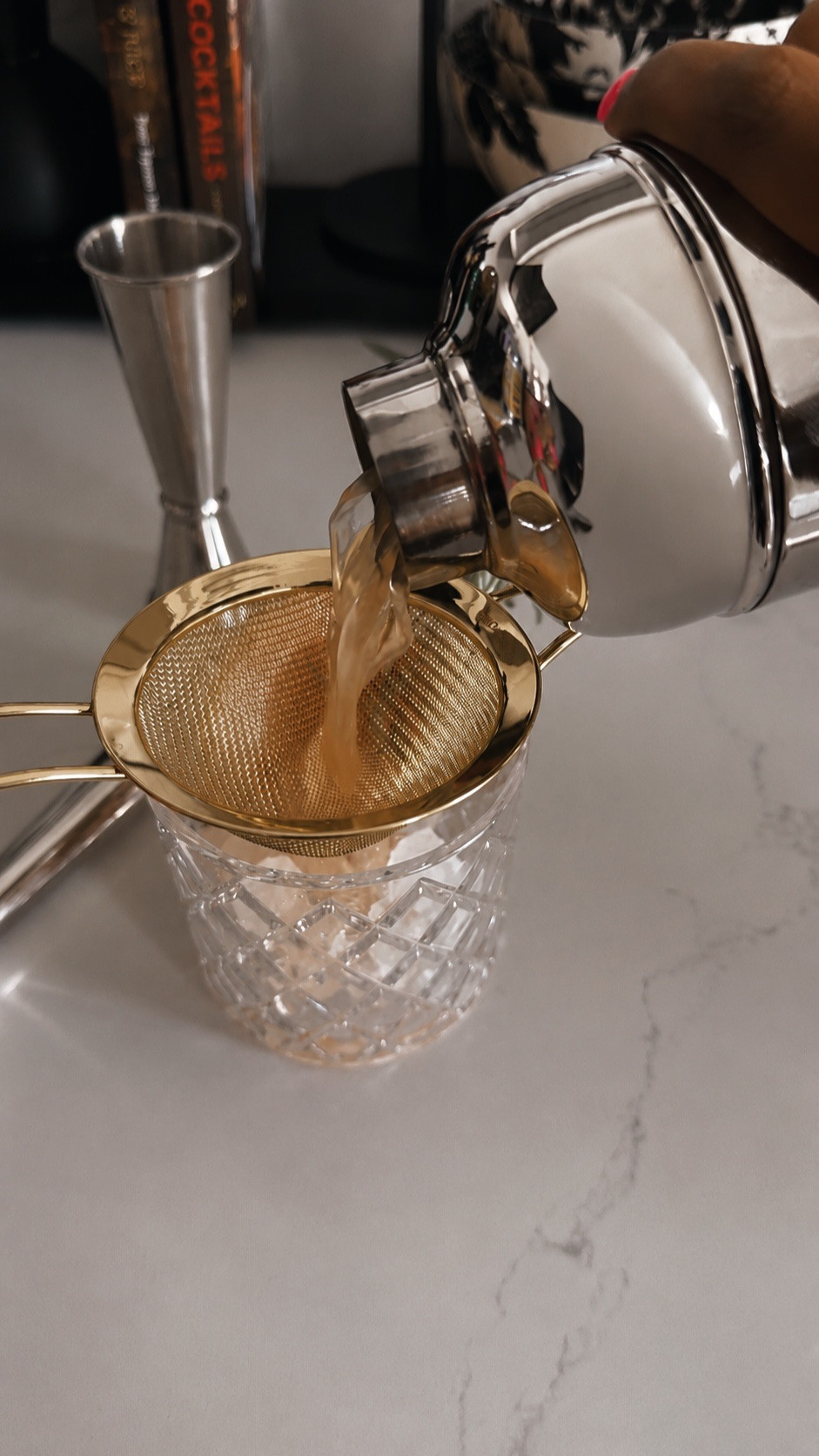A drink strainer keeps every pour smooth, clean, and pretty—no pulp, herbs, or ice chips sneaking into the glass. Linked my favorite cocktail strainer for easy hosting and home bar moments.

#LTKHome #LTKFinds #HomeBarEdit #CocktailHour #AtHomeCocktails #BarCartEssentials #HostingEssentials

#LTKfoodie #LTKHome