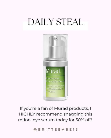 If you’re a fan of Murad products, I highly recommend snagging this today while it’s 50% off! 

#LTKsalealert #LTKstyletip #LTKbeauty