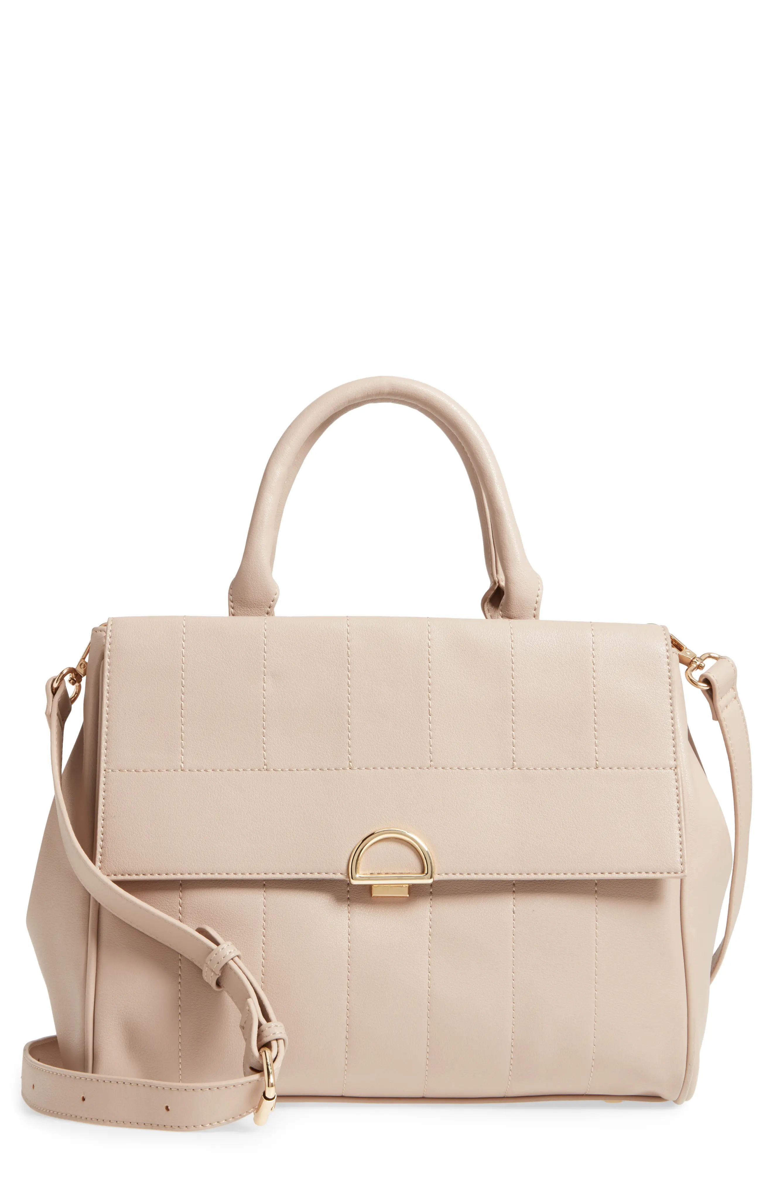 Tracy Quilted Faux Leather Satchel | Nordstrom