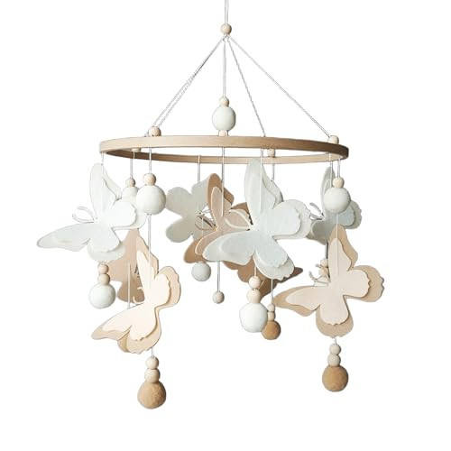 Butterfly Mobile Baby Crib Mobile for Girls Boho Mobile Over Crib Baby Girl Nursery Decor Nursery Room Accessories | Amazon (US)