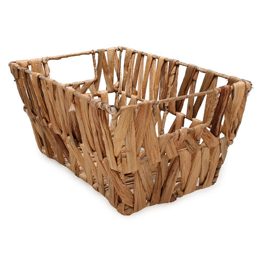 brown woven zig zag storage bin 12in x 8in | Five Below