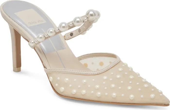 Katik Imitation Pearl Pointed Toe Pump (Women) | Nordstrom