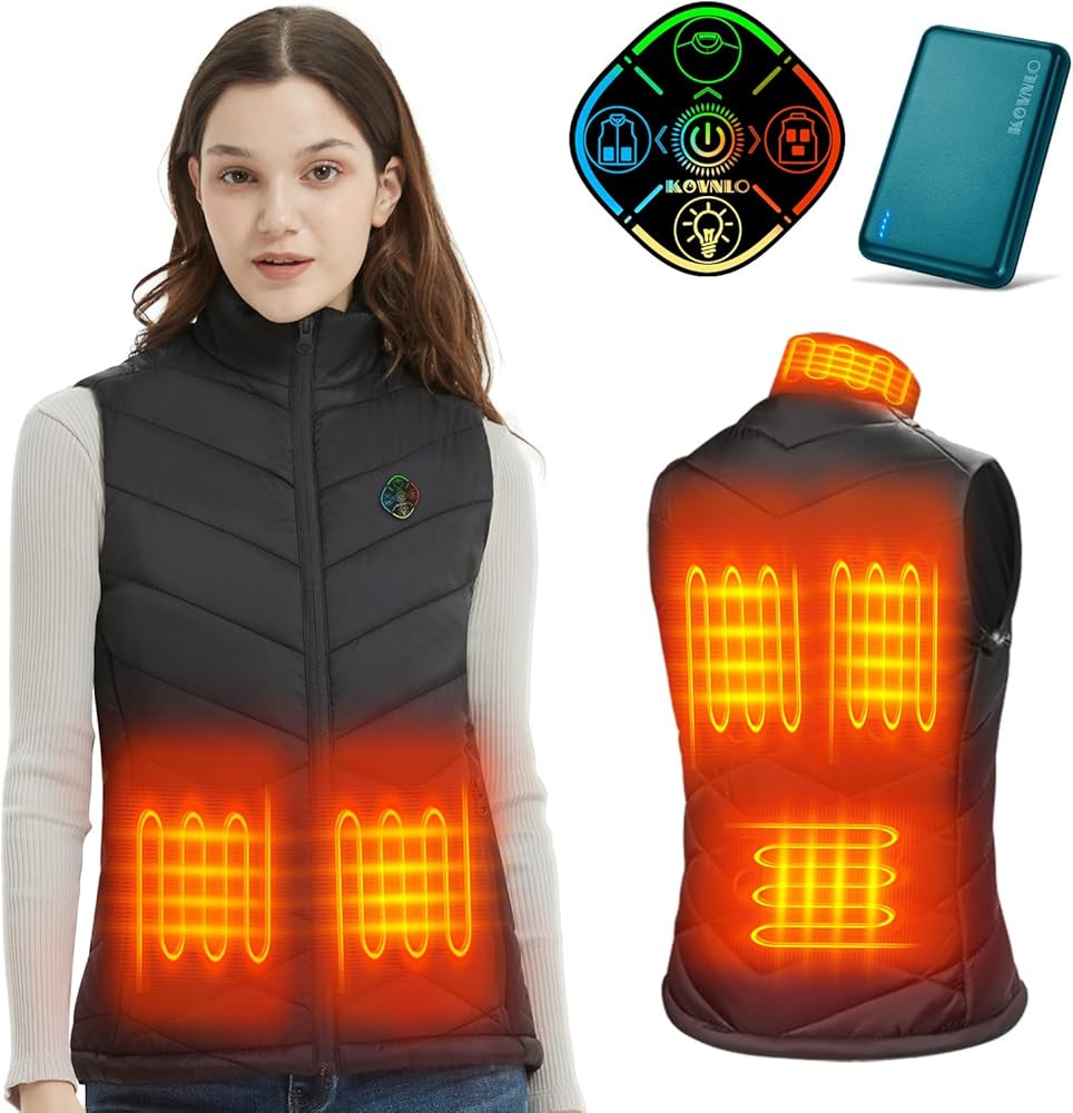 KOVNLO Heated Vest for Women With Battery Pack Included, Smart Controller with Light-out Design, ... | Amazon (US)