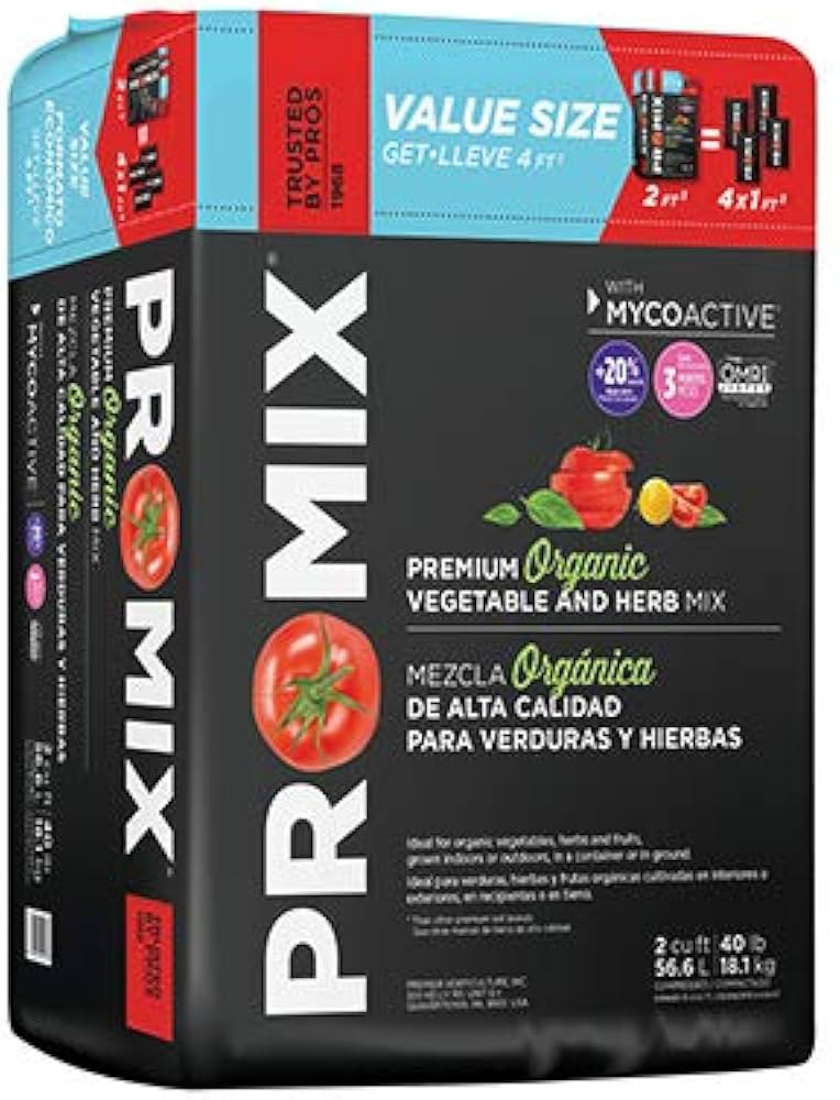PRO-MIX Premium Organic Vegetable & Herb Mix (2 cu. ft.) Promix Soil | Amazon (CA)