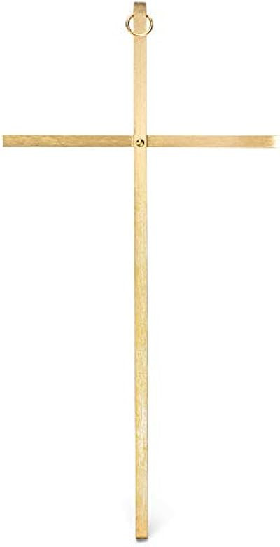 Dicksons Goldtone 8 Inch Metal Decorative Hanging Wall Cross | Amazon (US)