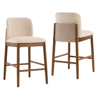 Upholstered Wooden Counter Stool with Upholstery | Wayfair North America