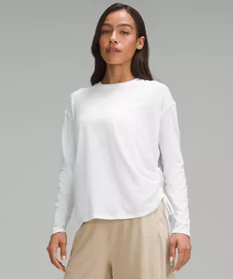Pima Cotton Side-Cinch Long-Sleeve Shirt | lululemon (AU)