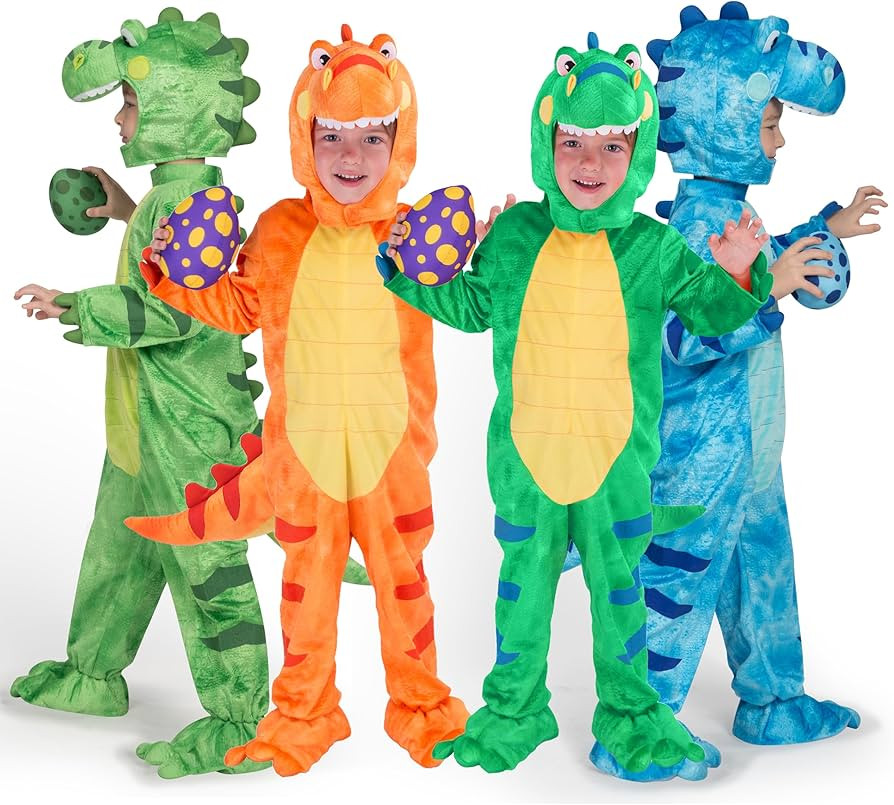 Amazon.com: Spooktacular Creations Child Orange Dinosaur T-Rex Costume with Toy Dinosaur Egg for ... | Amazon (US)