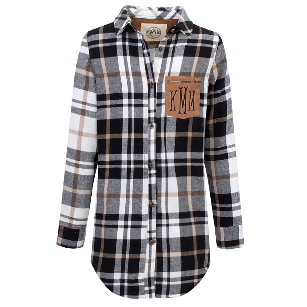 Monogrammed Plaid Layering Tunic | Marleylilly