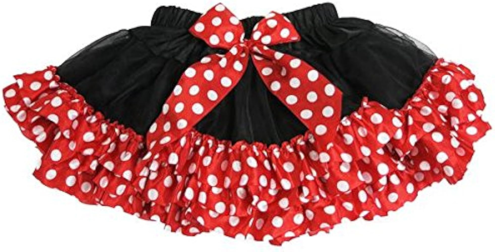 Black Tutu with Red-White Polka Dot Trim Girls | Amazon (US)