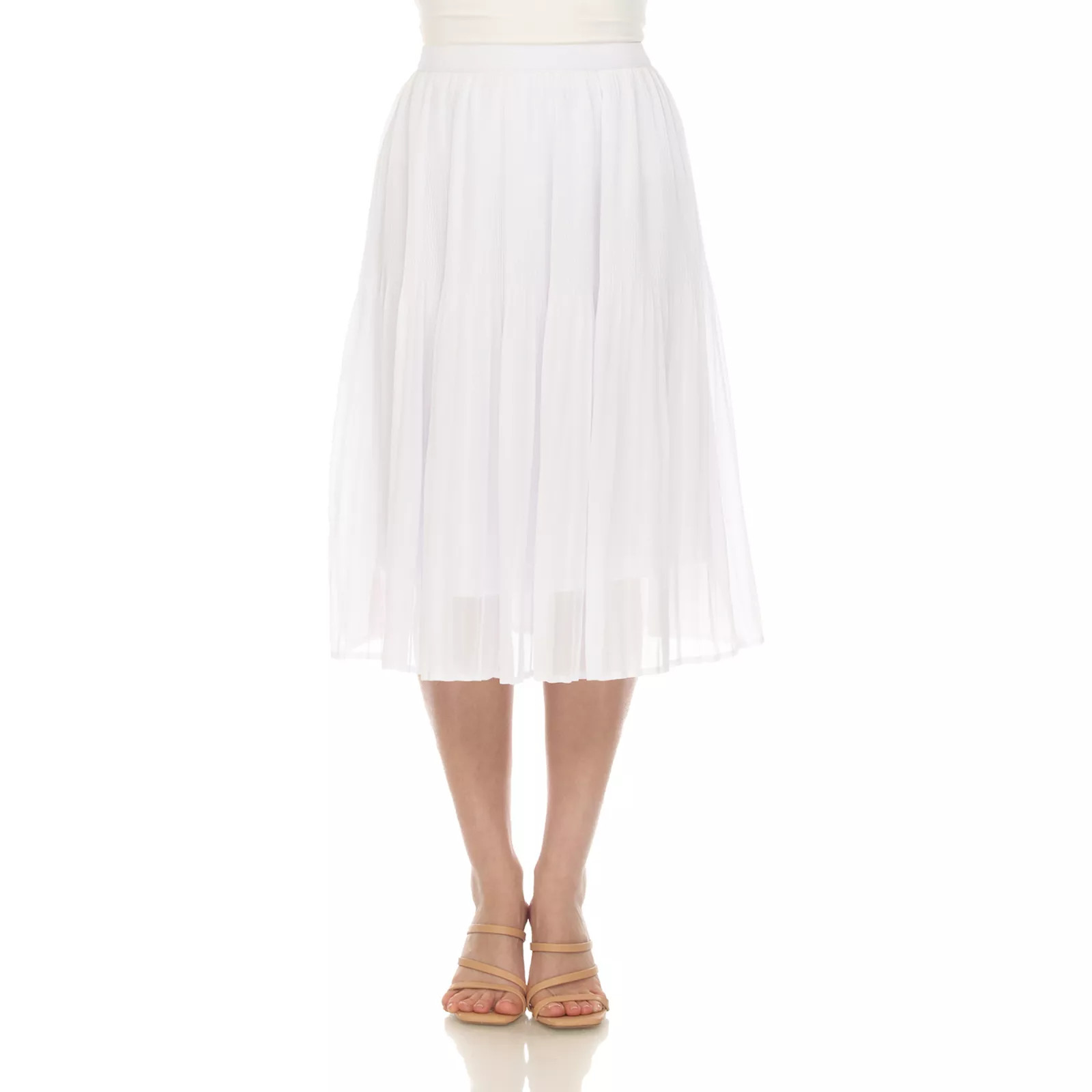 Women's Chiffon Pleated Midi Skirt | Kohl's