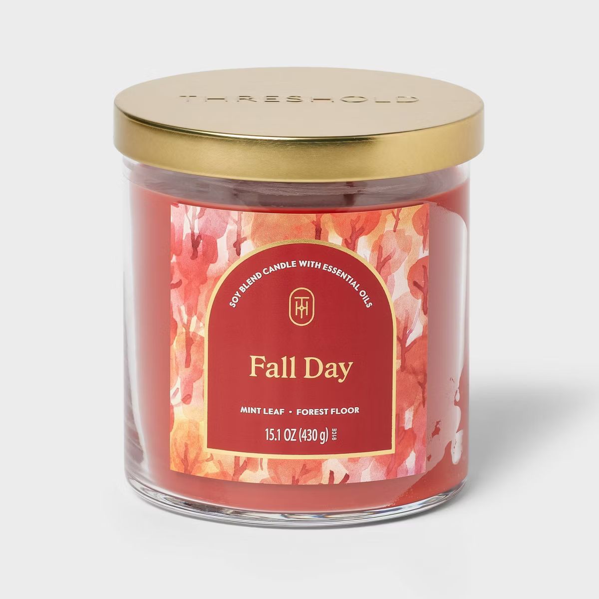 15.1oz 2-Wick Lidded Glass Jar Fall Day Candle - Threshold™ | Target