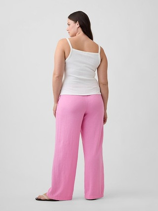Relaxed Linen-Blend Wide-Leg Pants | Gap Factory