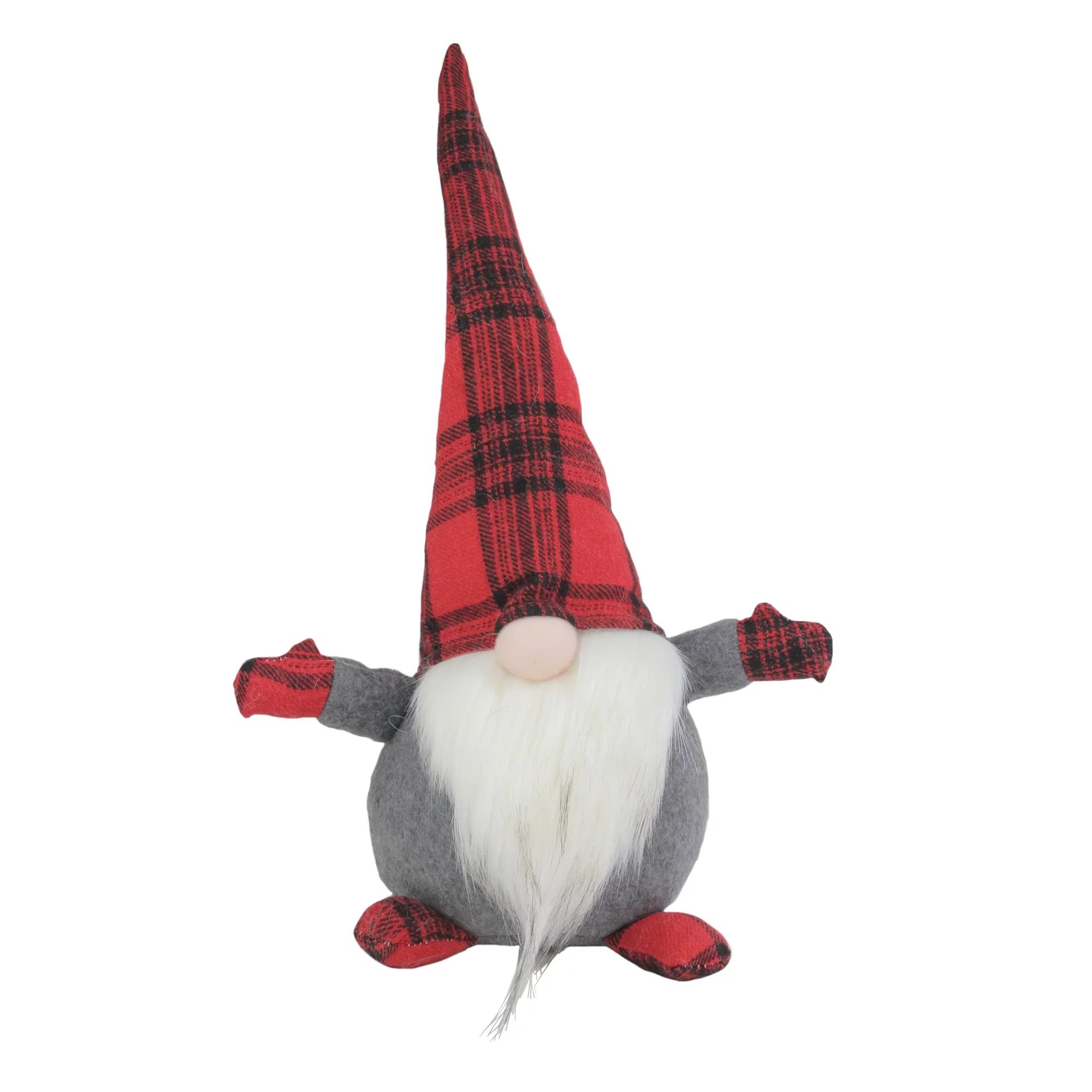 26" Red and Black Plaid Christmas Gnome Tabletop Decor - Walmart.com | Walmart (US)