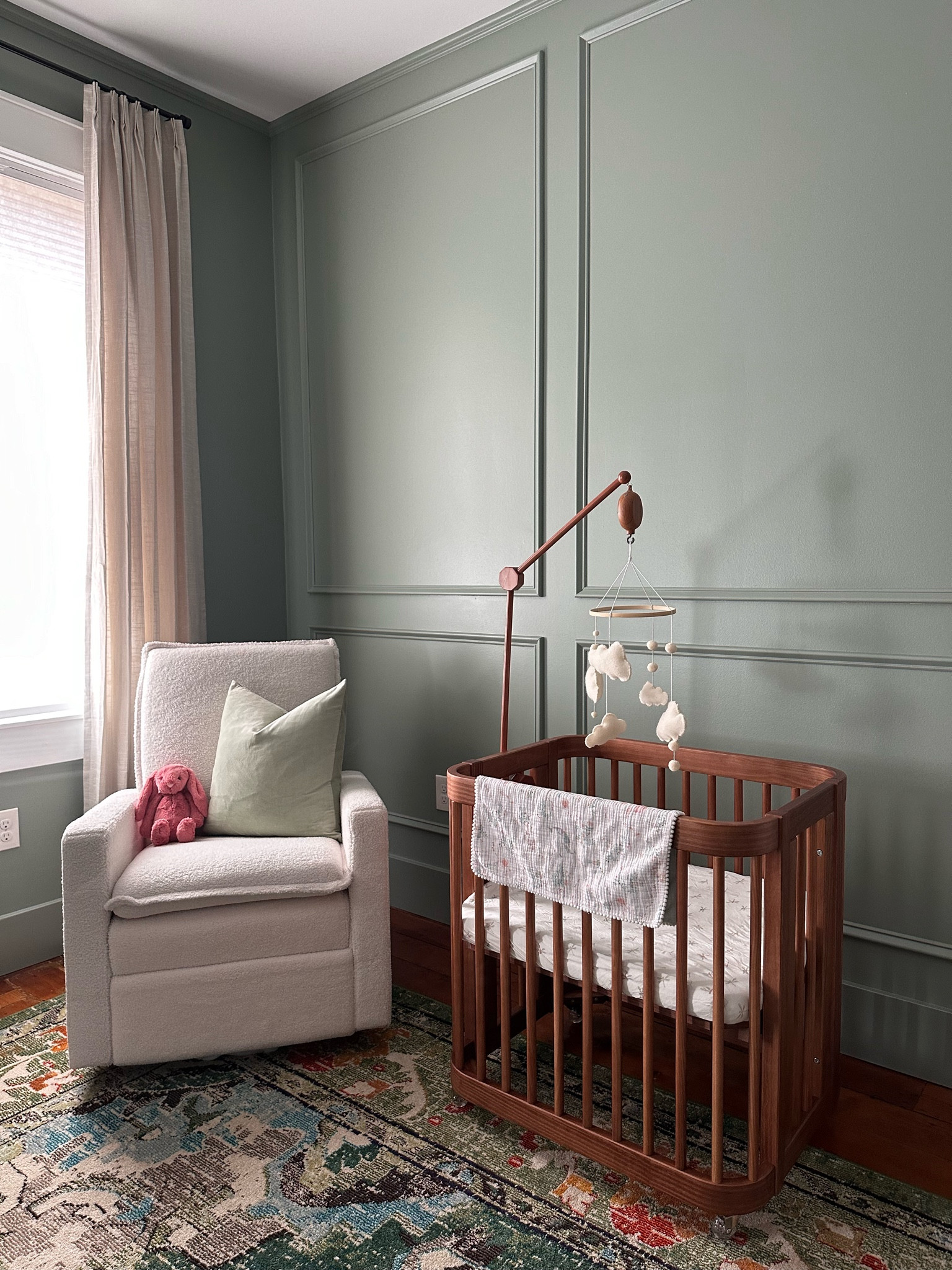 Neutral Nursery 🤍

Obsessed with this carpet and glider! The #glider is 100% worth it. You do not need an expensive one! #nursery #nurseryglider #babyletto #babygirlnursery #neutralnursery 

#LTKFallSale 

#LTKBump #LTKFindsUnder100
