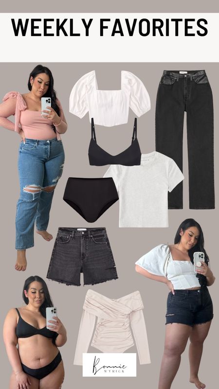 Weekly Favorites! 😍 These best sellers are closet staples and perfect pieces to add to your wardrobe for the transition from winter to spring. Select items are on sale now! Midsize Fashion | Weekly Favorites | Best Sellers | Plunge Bra | Midsize Bra | Midsize Denim | Curvy Shorts | Midsize Shorts | Corset Top | Bodysuit | Size Inclusive Fashion

#LTKcurves #LTKFind #LTKSale