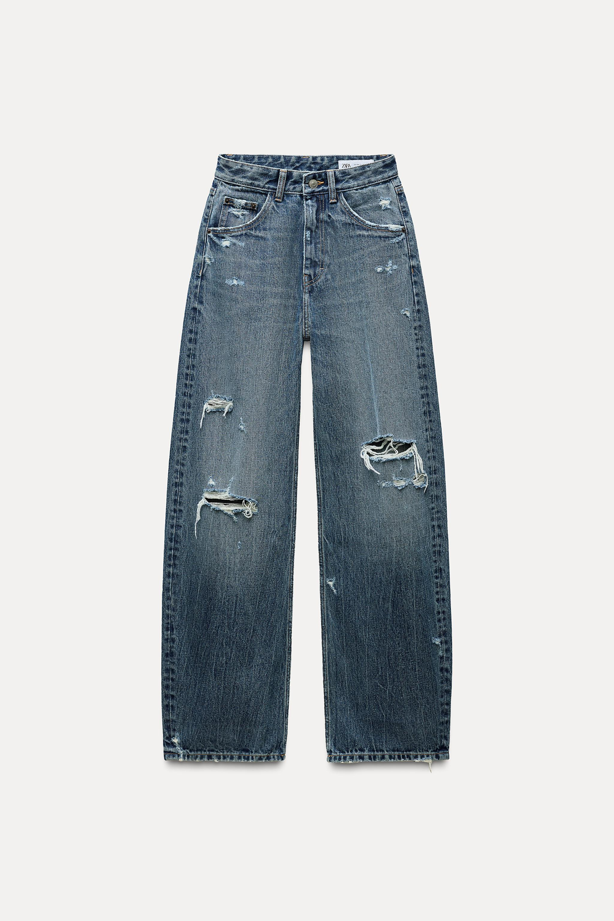 TRF CURVED HIGH-WAISTED JEANS | Zara US