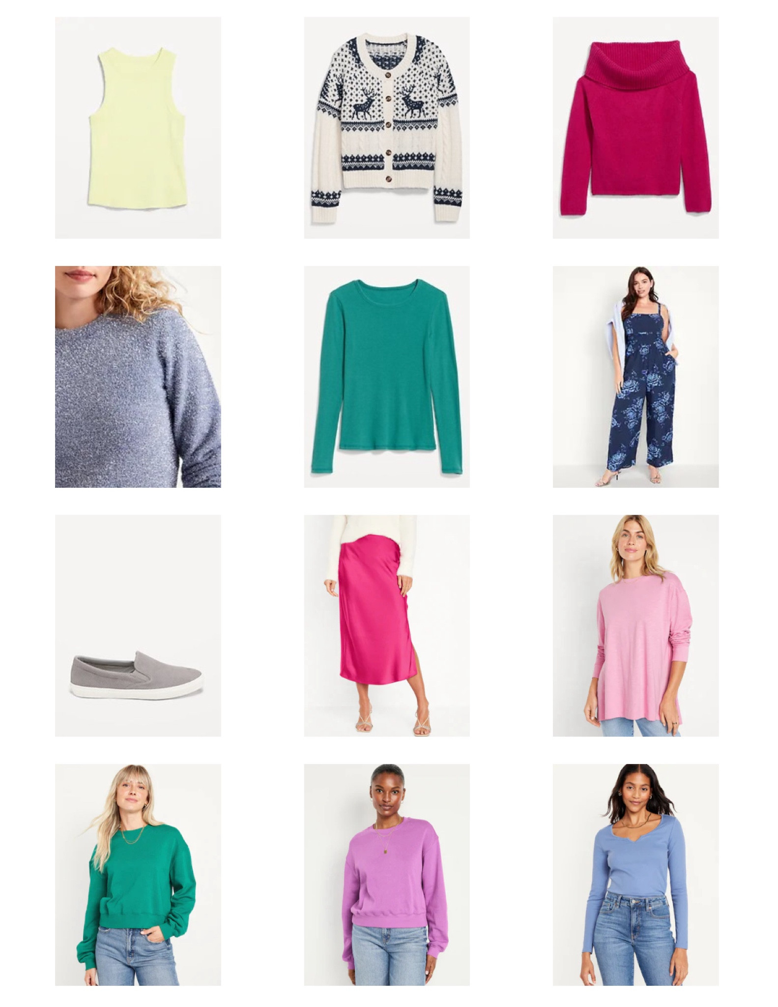 Old navy clearance sale for summers! Great colors here but sizes are limited! 

Hoc summer, cool summer, true summer, light summer, soft summer,
Raspberry, lilac, jade
