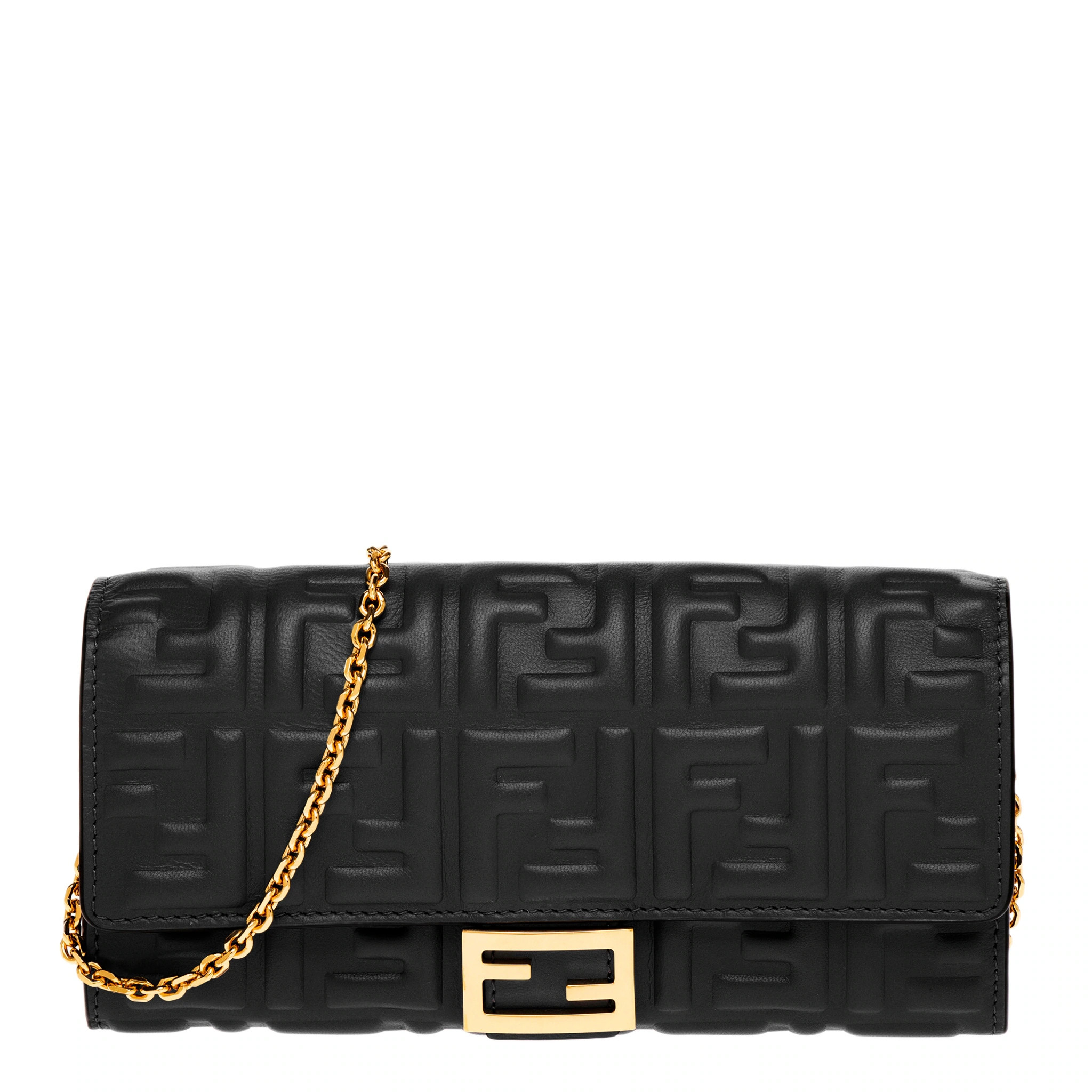 Fendi Baguette Continental Chain Wallet | Overstock