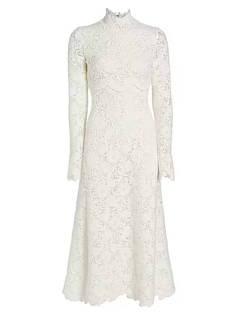 Lace Mock Turtleneck Dress | Saks Fifth Avenue