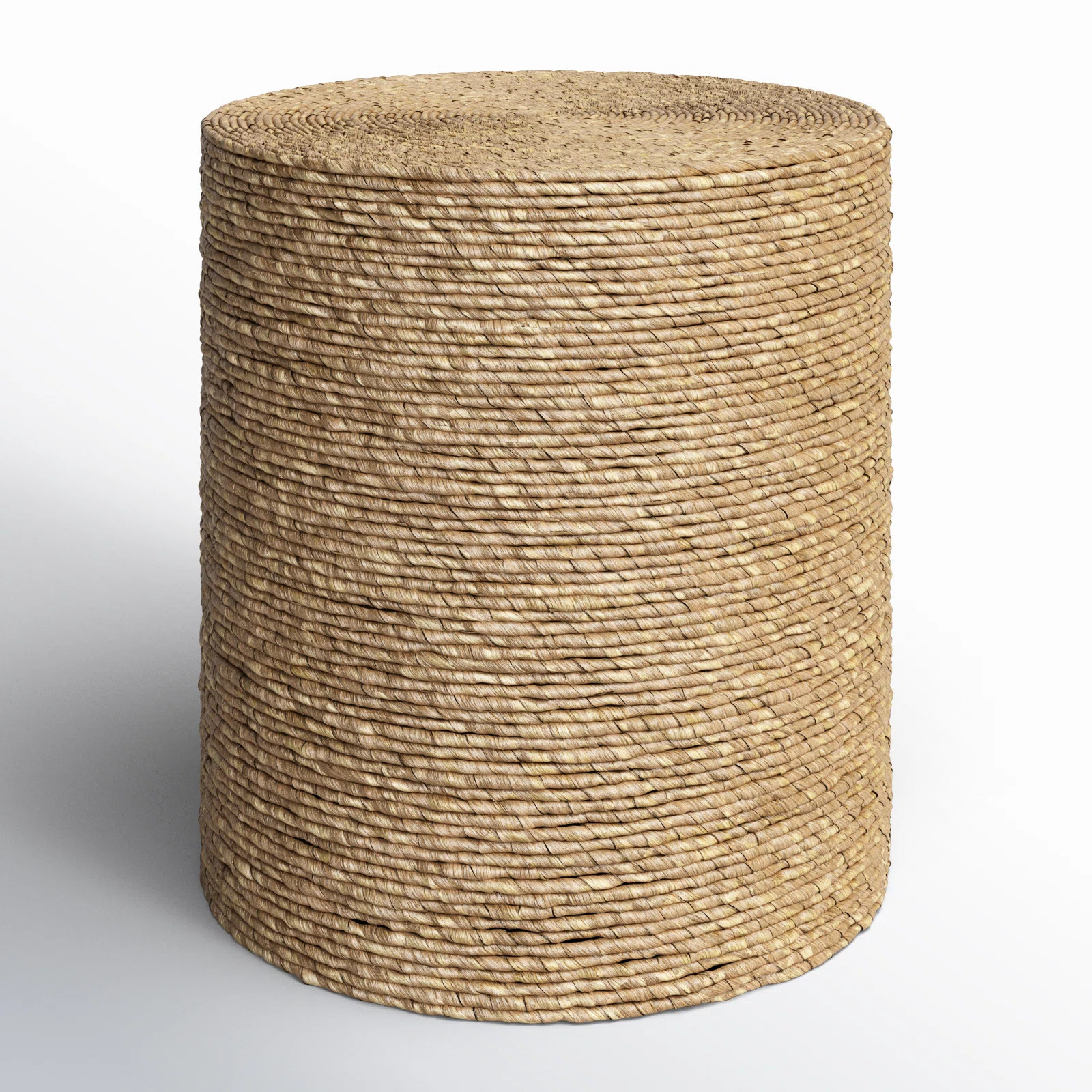 Evana Woven Drum Accent Table | Birch Lane