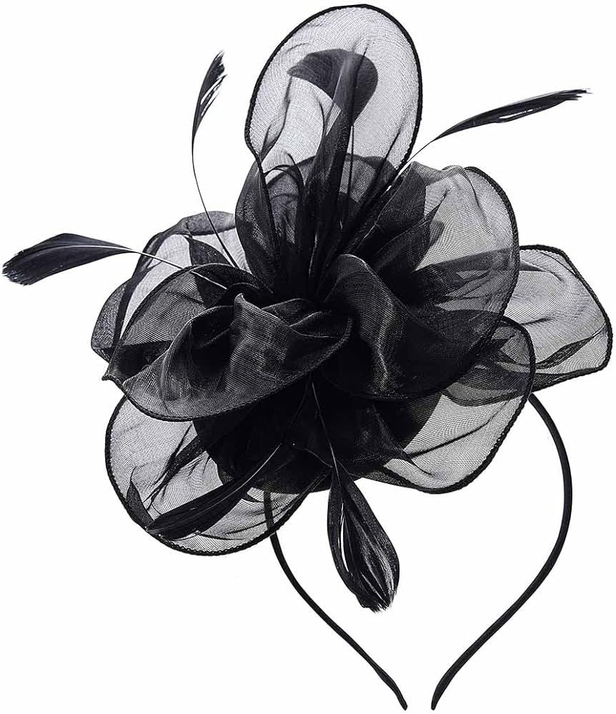 Yokawe Fascinators Hat for Women Tea Party Hats Ribbons Feathers Headband Kentucky Derby Hair Cli... | Amazon (US)