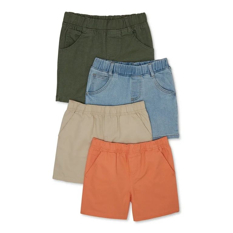 Garanimals Toddler Boys Denim and Woven Shorts, 4-Pack, Sizes 18M-5T | Walmart (US)
