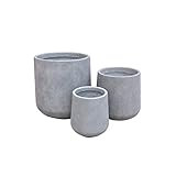 Amazon.com : Kante 15.3"+11.6"+8.2" Dia Round Concrete Planter,Large Planter Pots Containers with... | Amazon (US)