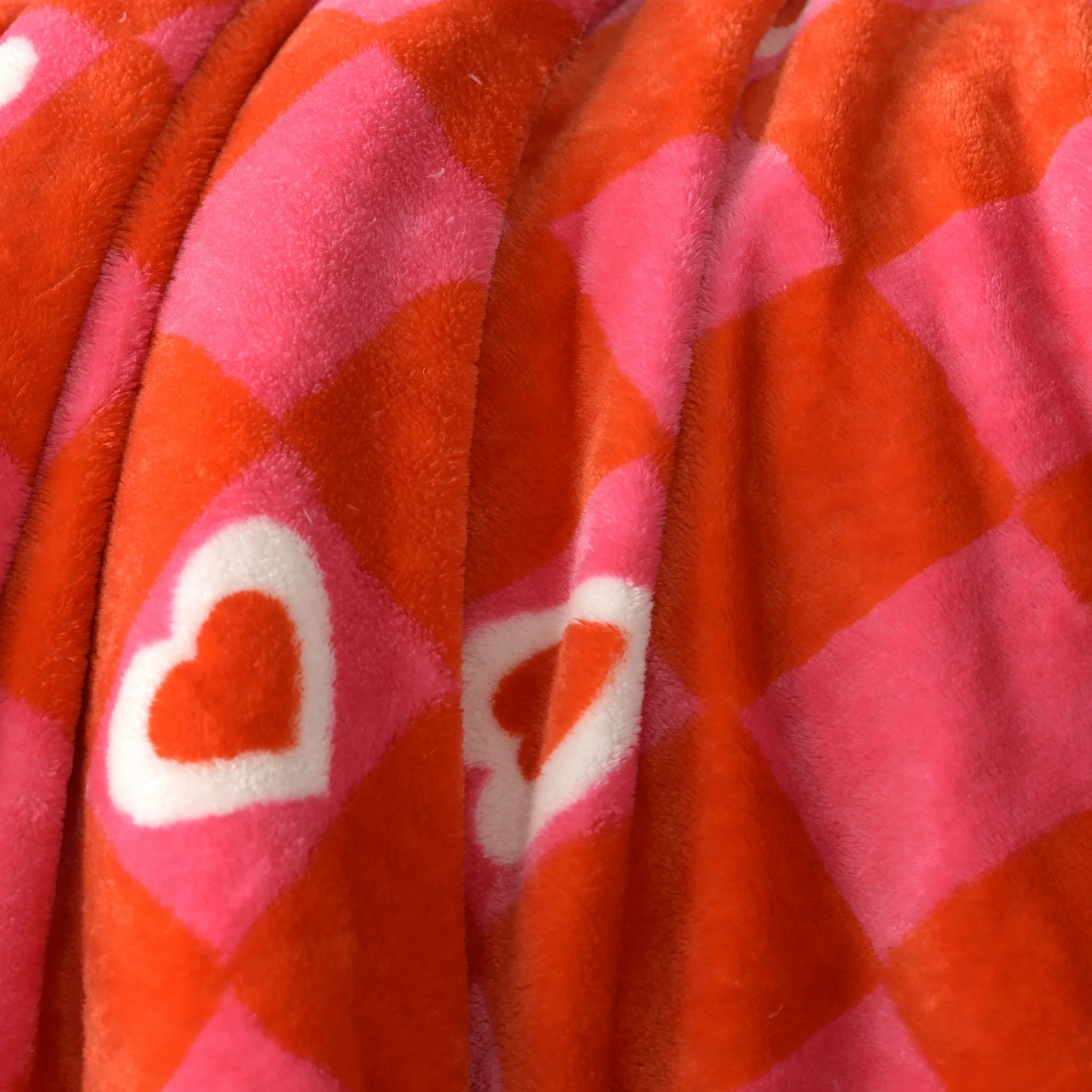 Way to Celebrate Super Soft Cozy Valentines Day Oversize Plush Throw Blankets, Check Hearts | Walmart (US)