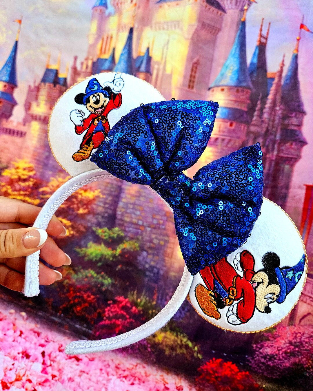 Some Imagination Huh ? Sorcerer Mickey Embroidery Mouse Ears - Etsy | Etsy (US)
