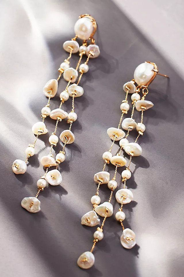 Dainty Pearl Drop Earrings | Anthropologie (US)