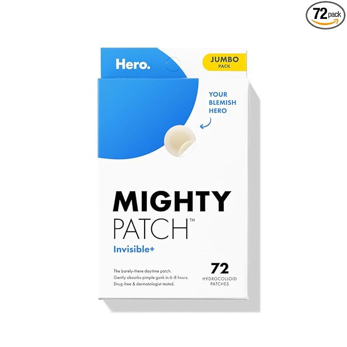 Mighty Patch™ Invisible+ Patch – The Barely-There Daytime Hydrocolloid Acne Pimple Patch for ... | Amazon (US)
