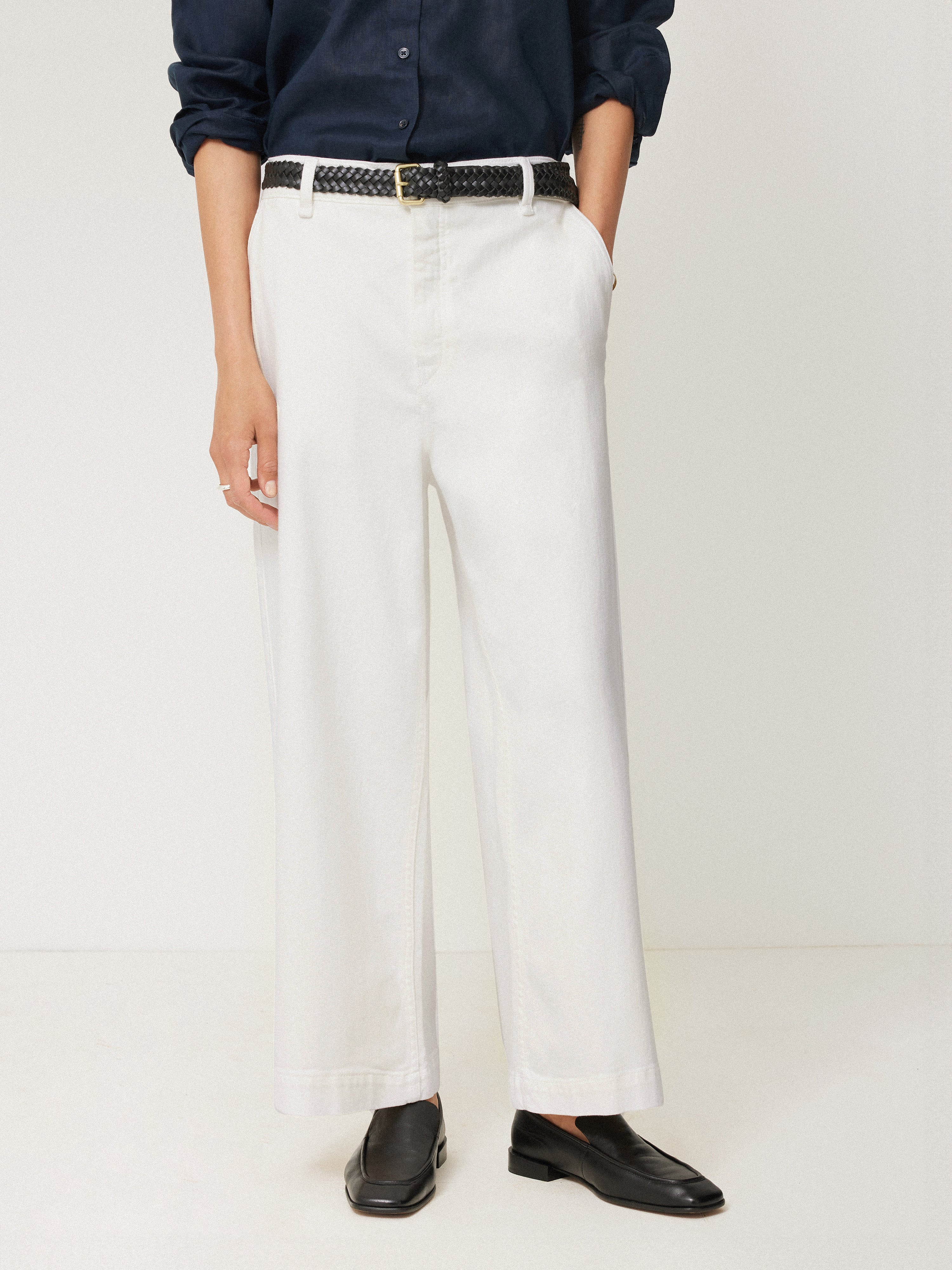 Hampstead Wide Leg Jean | White | Jigsaw (UK)