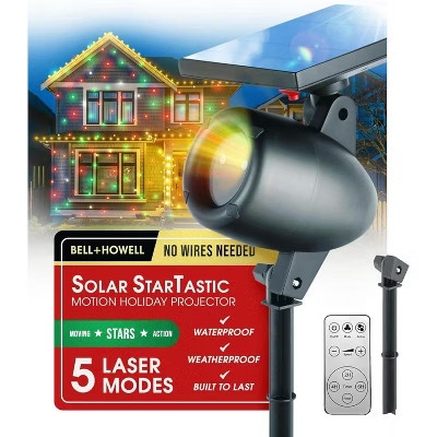 Startastic Solar Laser Christmas Projector Lights Remote Controlled Solar/USB Rechargeable Holiday Laser Lights Projector | Target
