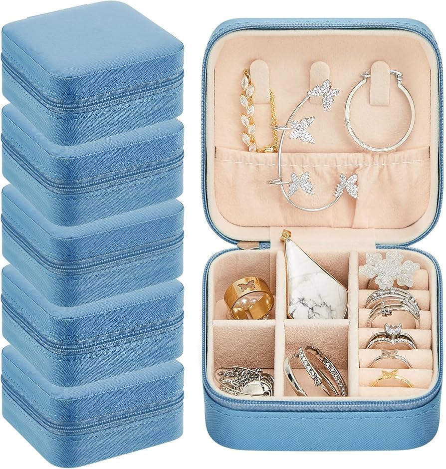 6 Pcs Travel Jewelry Case Jewelry Travel Organizer Small Jewelry Box Bridesmaid Gift Boxes Mini S... | Amazon (US)