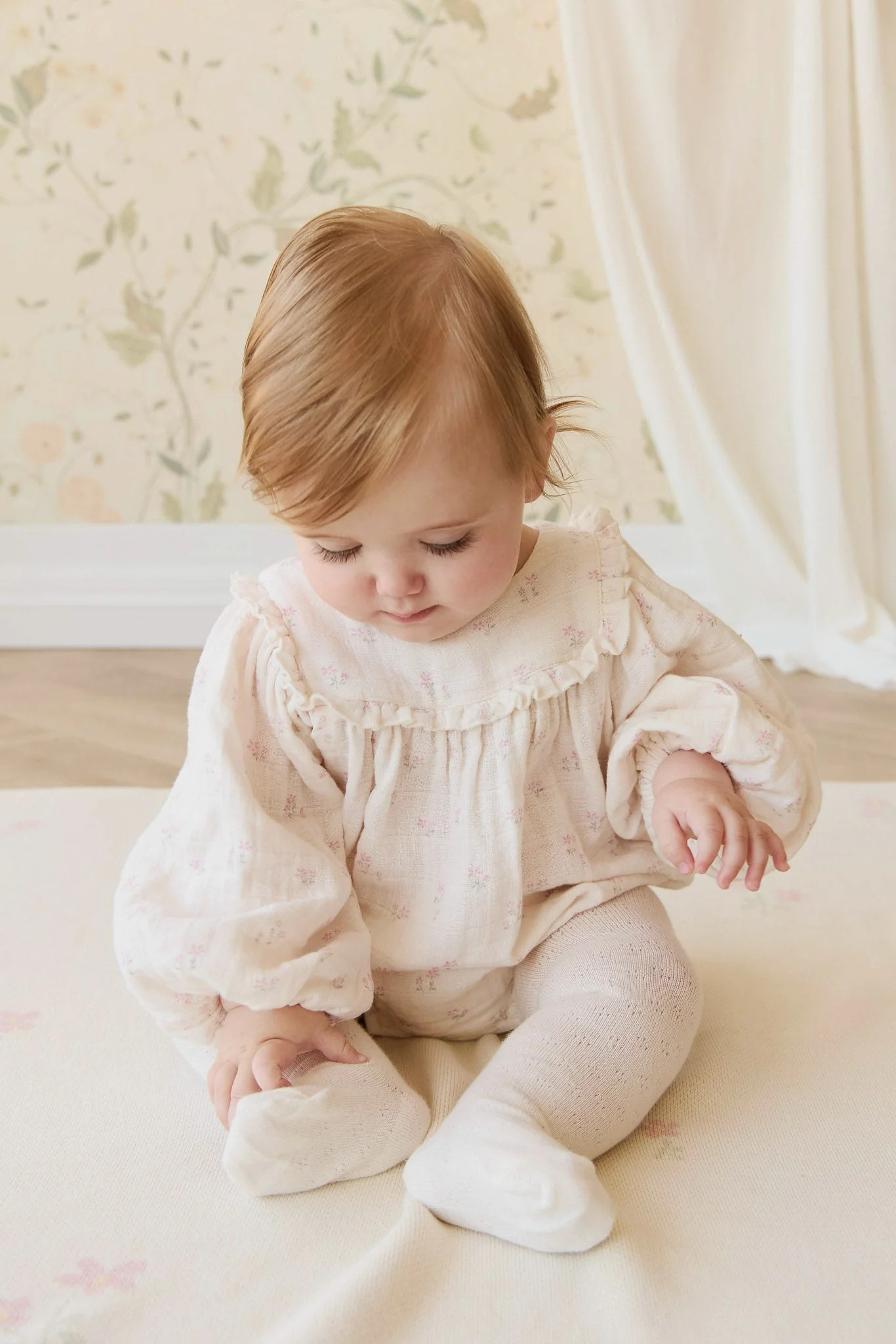 Organic Cotton Muslin Frances Playsuit - Pauline Pink | Jamie Kay