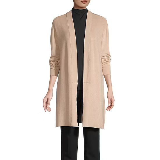 Worthington Womens Long Sleeve Open Front Cardigan | JCPenney