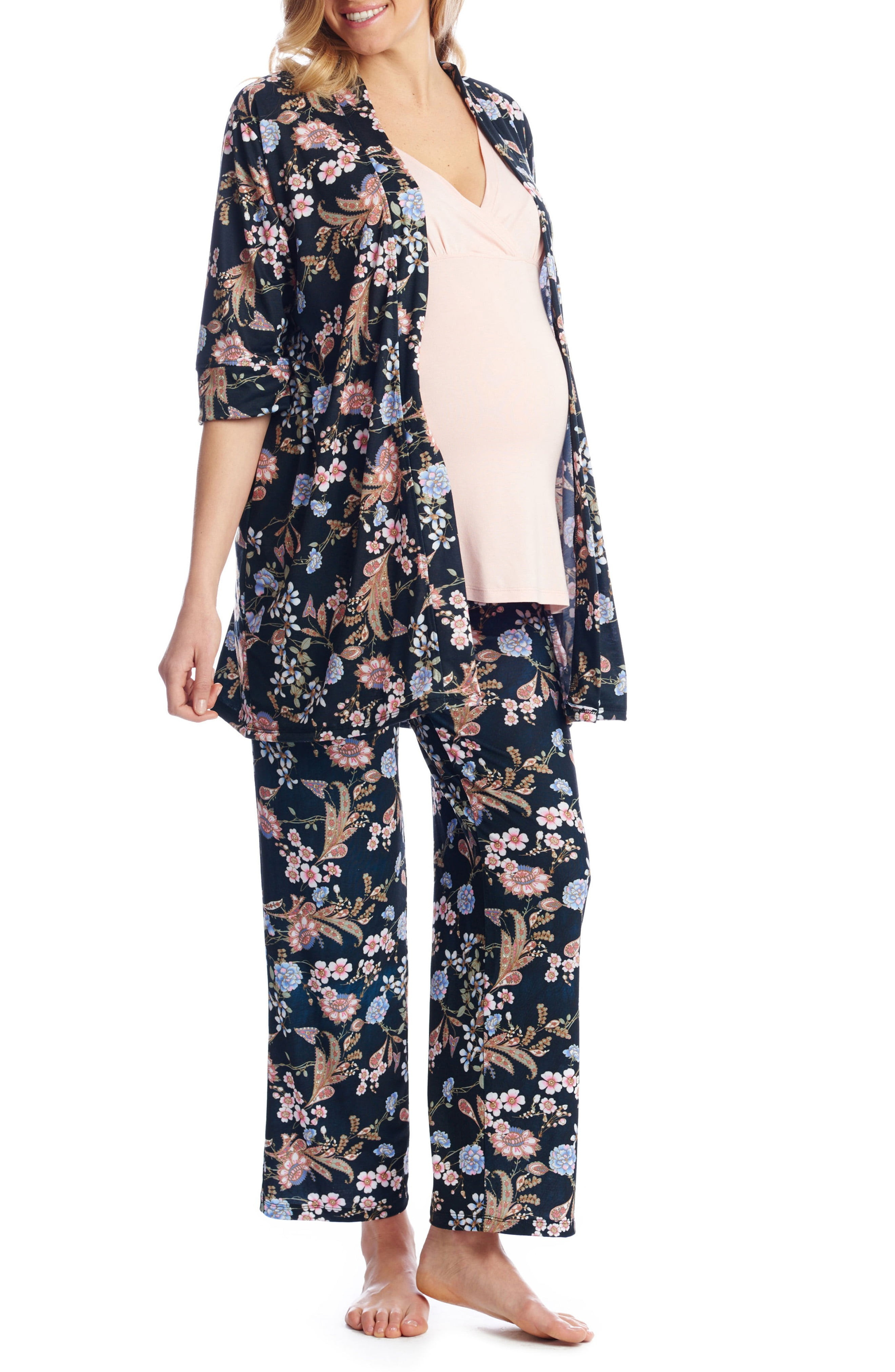 Everly Grey Susan 5-Piece Maternity/Nursing Pajama Set | Nordstrom
