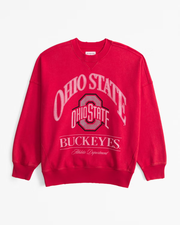 The Ohio State University Graphic Oversized Sunday Crew | Abercrombie & Fitch (US)