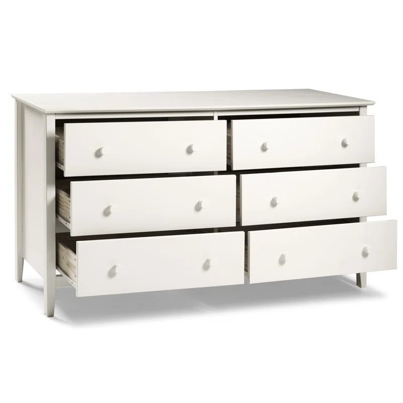 Husby 27.25'' Wide 6 - Drawer Double Dresser | Wayfair North America