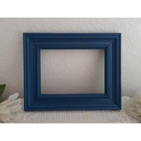 Navy Blue Picture Frame Upcycled Vintage Rustic Shabby Chic Distressed Wide Wood 5 X 7 Photo Decoration Coastal Seaside Nautical Home Decor | Etsy (US)