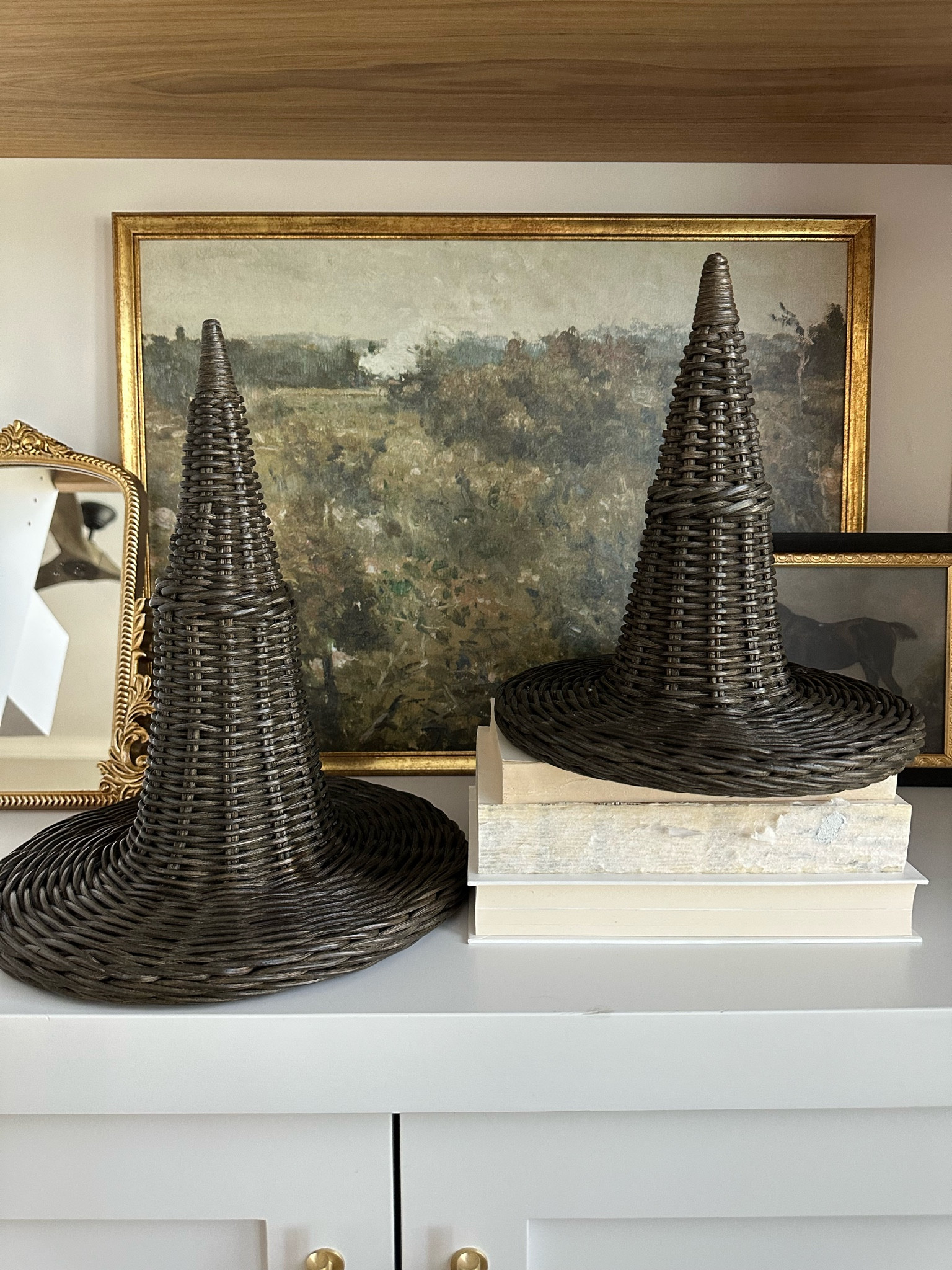 Classic modern Halloween witch hats 🧙🏼‍♀️🪄 comes in a set of two  

#LTKunder100 #LTKhome #LTKSeasonal