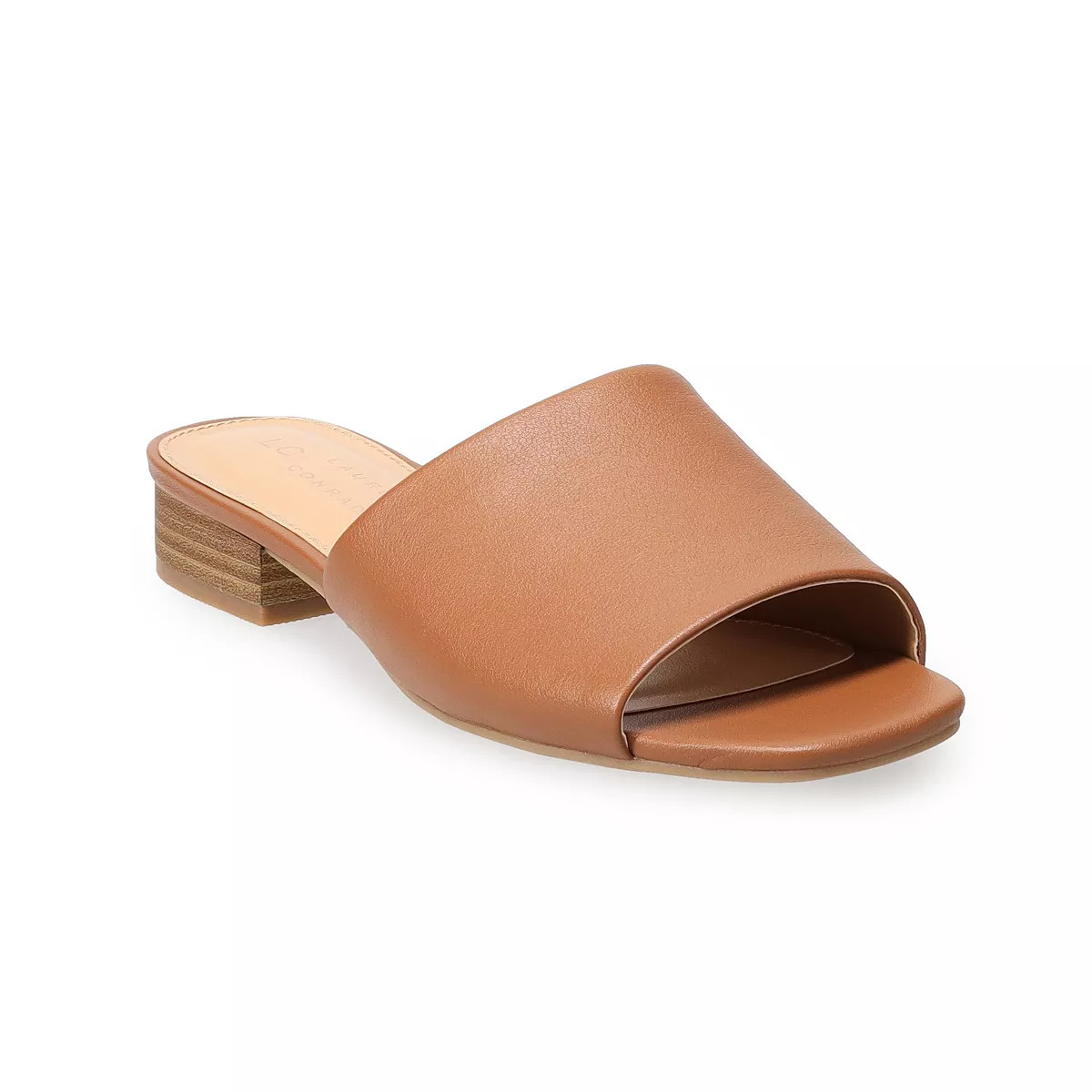 LC Lauren Conrad Ilana Women's 1-Band Stacked Heel Slide Sandals | Kohl's