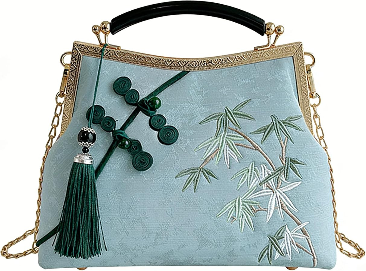 Anopo Embroidered Clutch Purse for Women Wedding Boho Clutch with Tassel Vintage Crossbody Bag fo... | Amazon (UK)