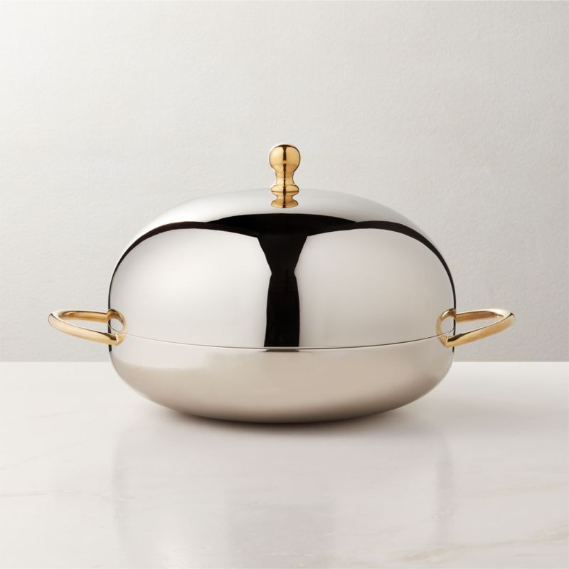 Afton Stainless Steel Serving Dish + Reviews | CB2 | CB2