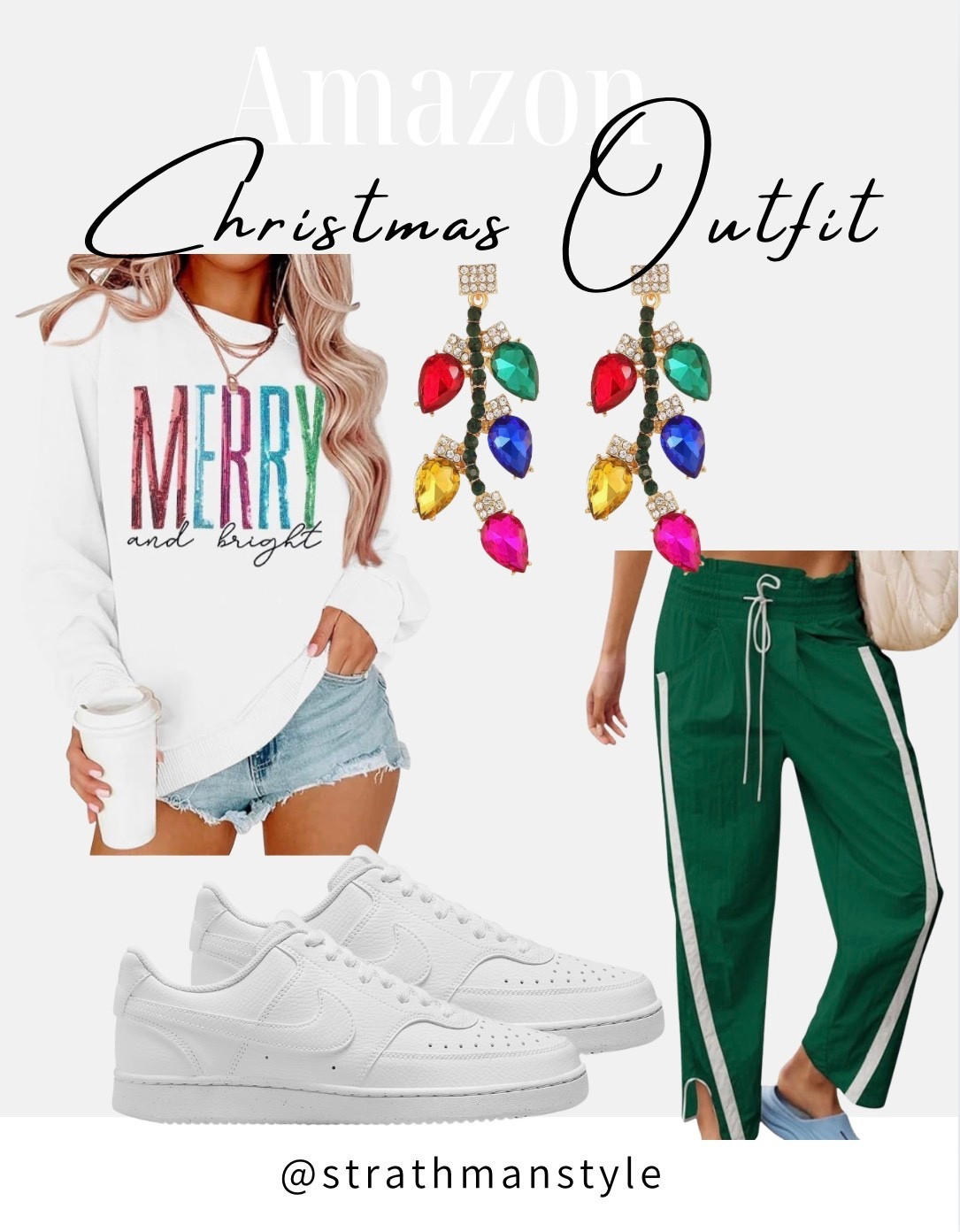 Simple but trendy Christmas outfit idea! All Amazon but the sneakers 💕

#LTKHoliday