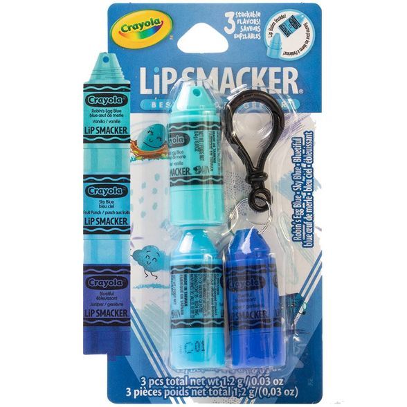 Lip Smacker Crayola Stackable Lip Makeup Trio - Blue - 0.03oz | Target