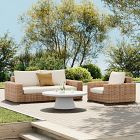 Westport Outdoor Sofa (84"), Lounge Chair & Concrete Pedestal Round Coffee Table (44") Set | West Elm (US)