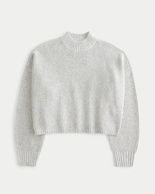 Easy Cozy Waffle Mock-Neck Sweater | Hollister (US)