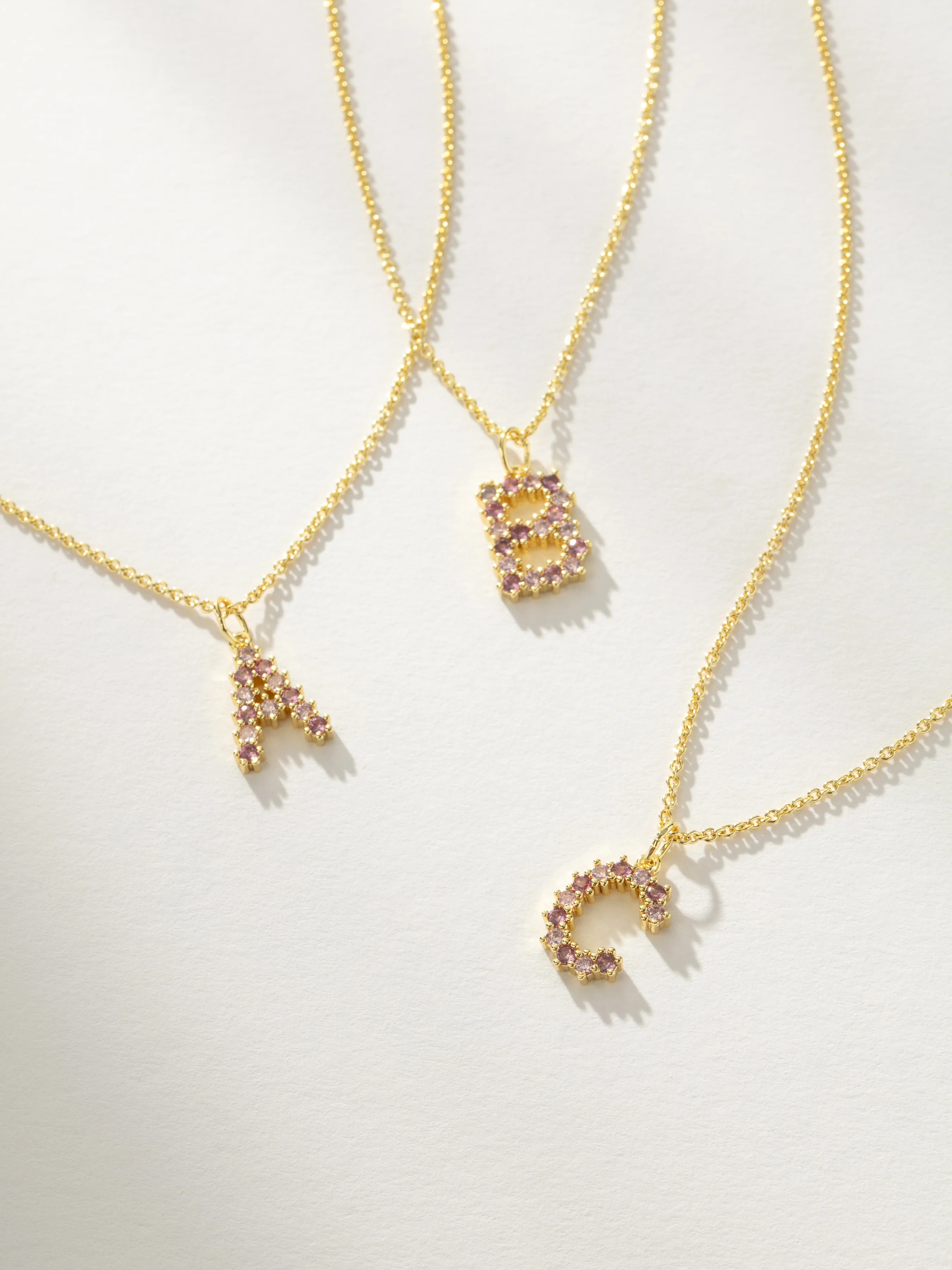 Pretty In Pink Initial Necklace in Gold | Uncommon James | Uncommon James